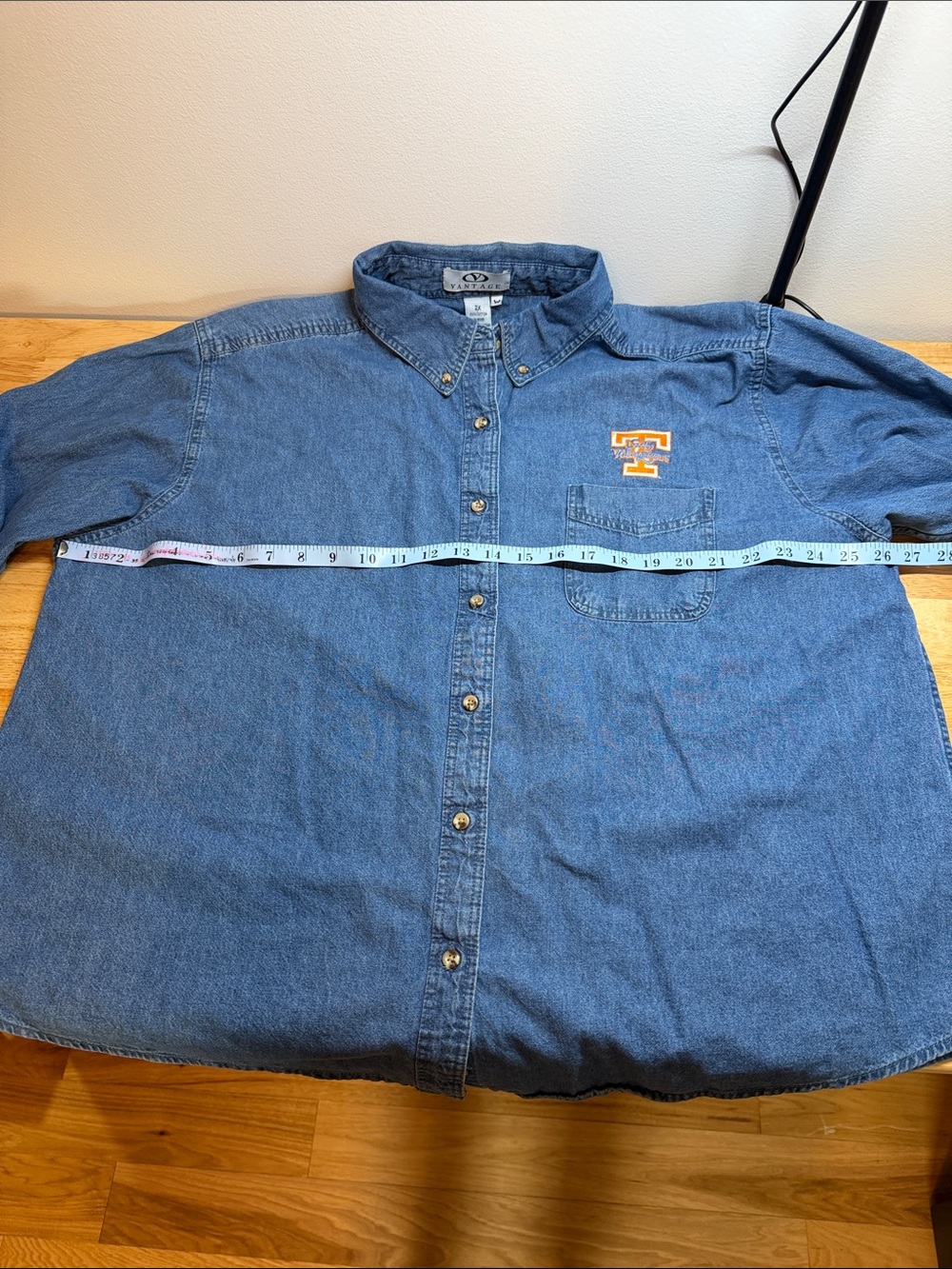 Denim Shirt with TN Lady Vols Embroidered Logo - Picture 5 of 7